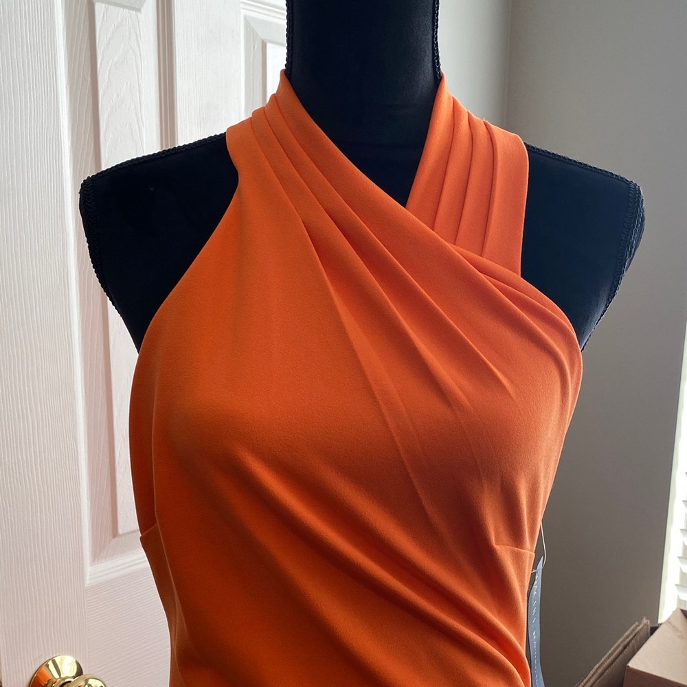 Rachel Roy Elegant Orange Sleeveless Dress - Picture 3 of 3